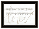 Love Never Fails 3 Black Framed Print Wall Art