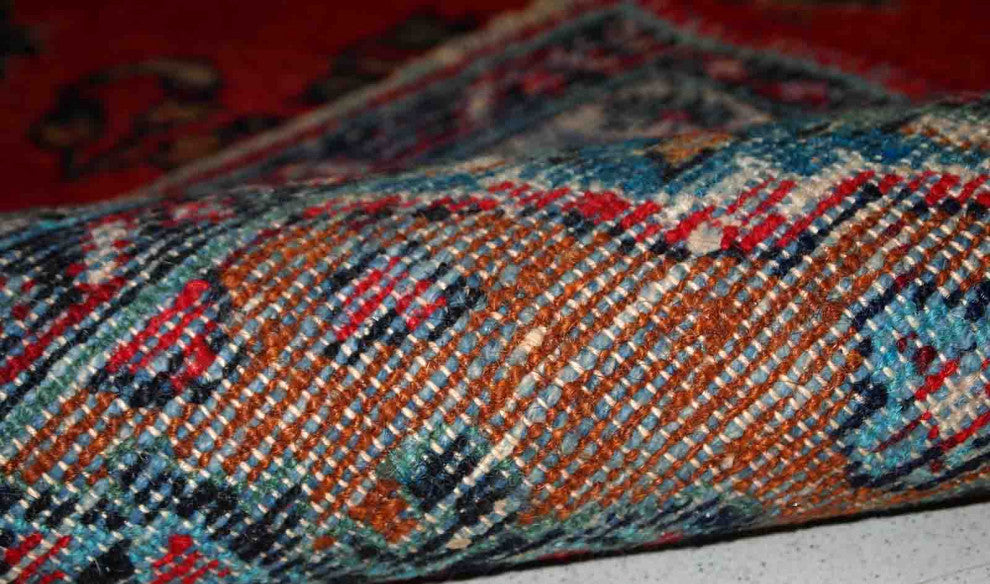 Handmade vintage Persian Hamadan runner 2.6' x 6.3' (81cm x 194cm) 1960s