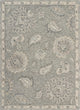 5" x 7' Light Gray Floral Area Rug