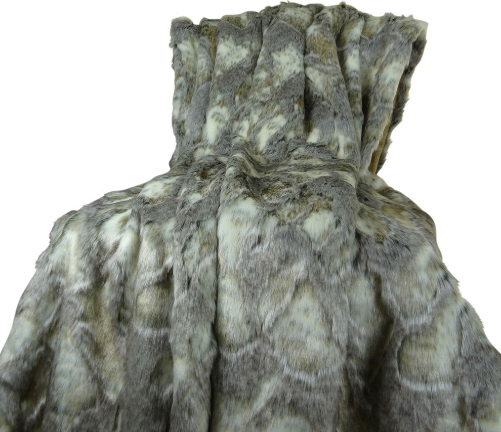 Plutus Rabbit Faux Fur Throw Blanket, 114x120