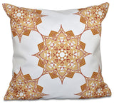 Rhapsody, Geometric Print Pillow, Gold, 20"x20"