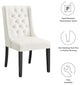Side Dining Chair, Set of 2, White, Velvet, Modern, Cafe Bistro Hospitality