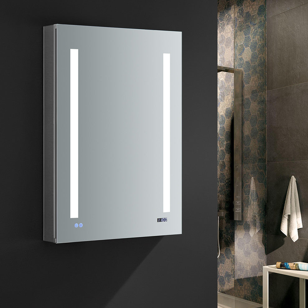 Fresca Tiempo Bathroom Medicine Cabinet, Right Swing, 24"x36"