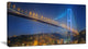 Bosphorus Bridge at Night Istanbul, Landscape Canvas Art Print, 32"x16"