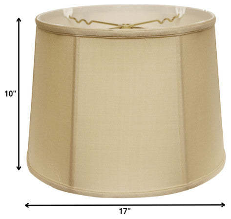 17" Inherent Throwback Drum Pongee Silk Lampshade
