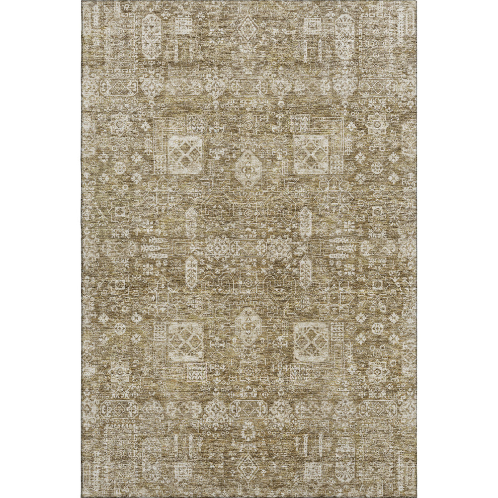 Premium Machine Washable Mayfield AMF637 Brown 8' x 10' Rug