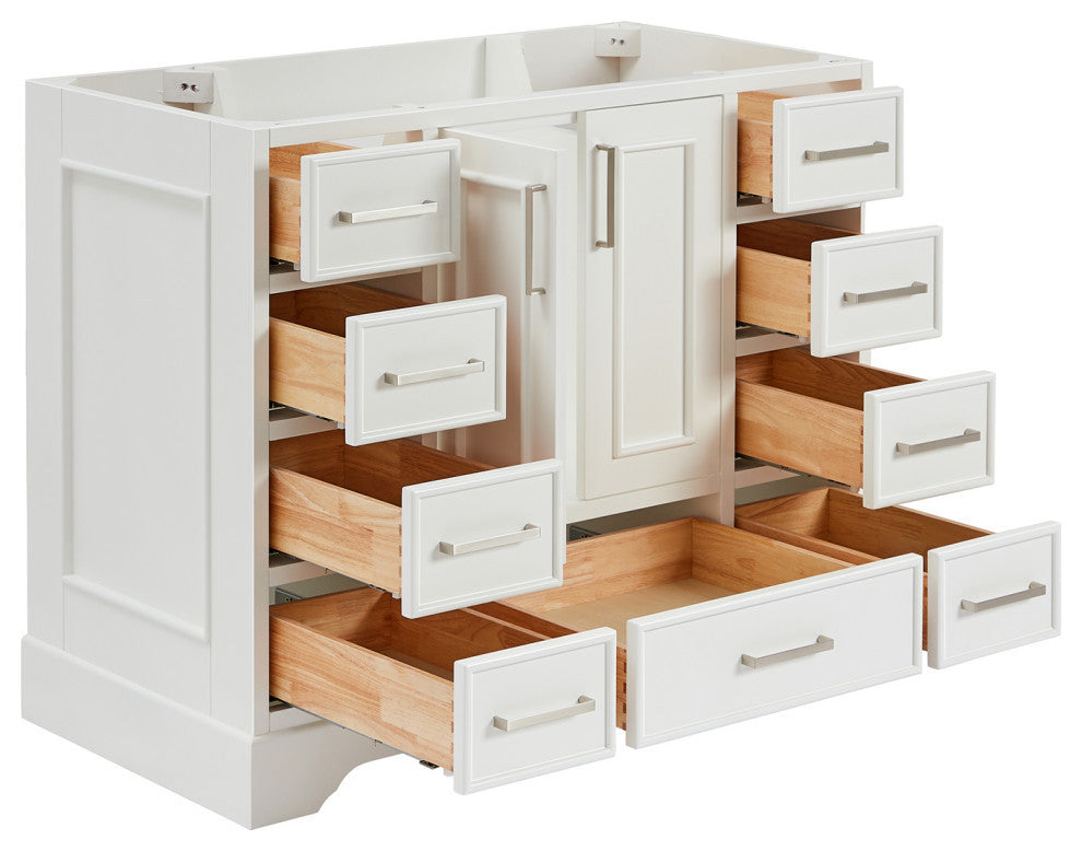 Ariel Stafford 42" Single Sink Bathroom Vanity Base, White