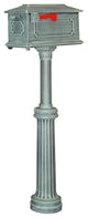 Kingston Curbside Mailbox with Bradford Surface Mount Mailbox Post
