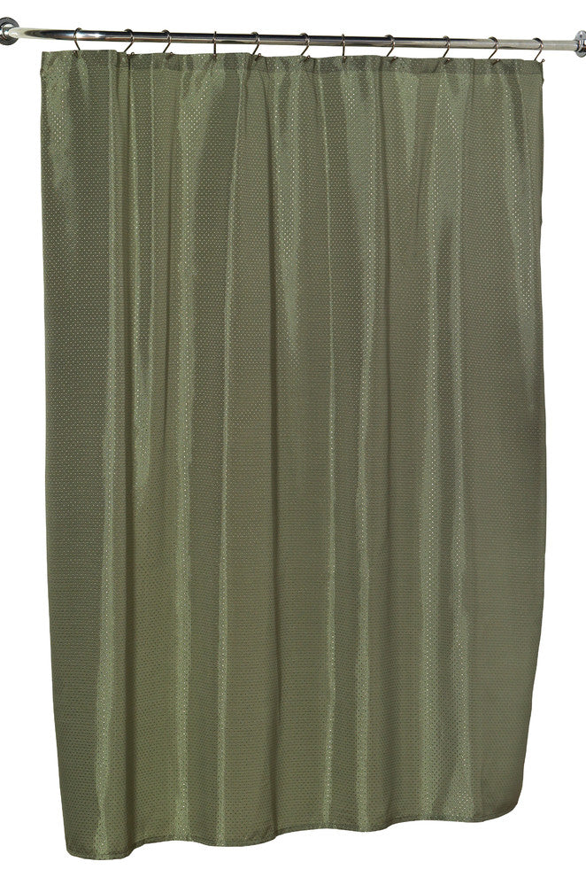 "Lauren" Dobby Fabric Shower Curtain in Sage