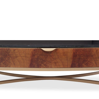 Malibu Crest Rectangular Cocktail Table - Crotch Mahogany