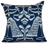 Crown, Animal Print Outdoor Pillow, Blue, 16"x16"