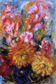 Pierre Auguste Renoir Gladiolas in a Blue Vase Wall Decal Print