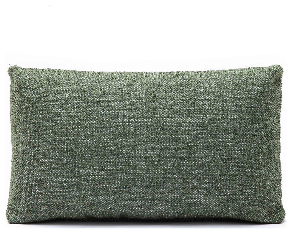 Malolo Pillow, Green Basketweave, 20x12"
