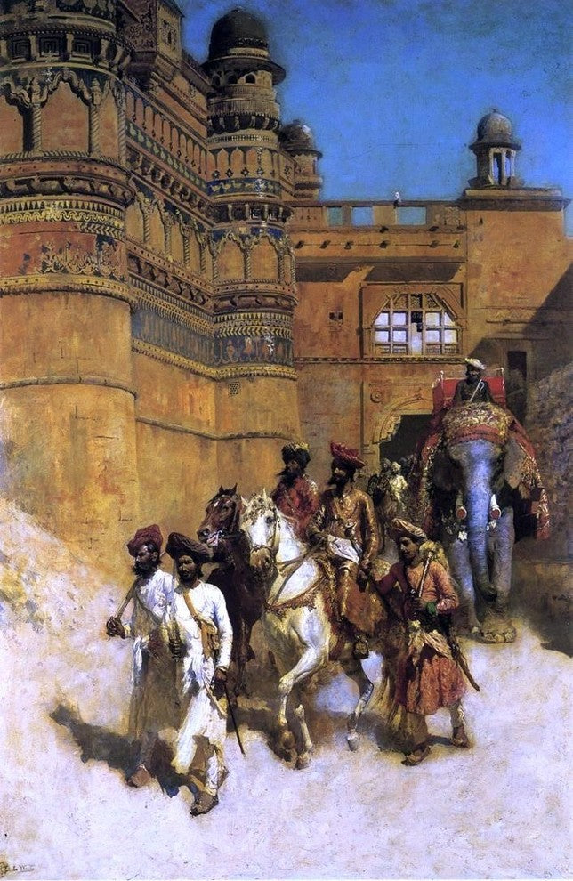 Edwin Lord Weeks The Maharahaj of Gwalior Before His Palace Gallery Wrap Canvas