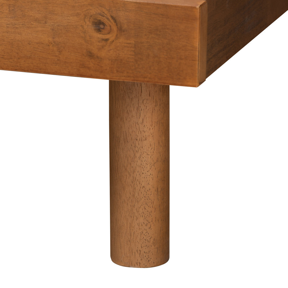 Nico Ash Walnut Platform Bed, King