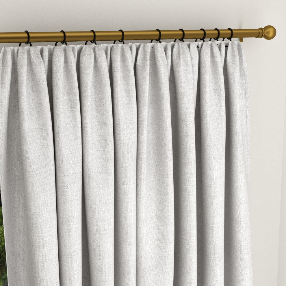 Telescopic Drapery Treatment Window Curtain Rod Circular Design Gold,