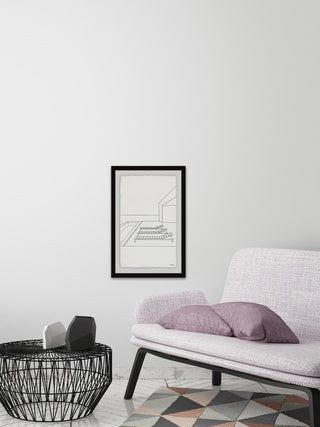 "Sun Chairs" Framed Painting Print, 30"x45"