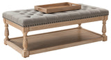 Jordan Upholstered Storage Ottoman, Gray