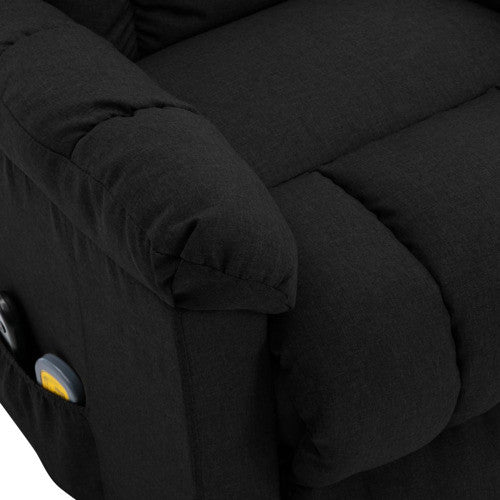 vidaXL Power Lift Recliner Electric Lift Chair for Home Theater Black Fabric