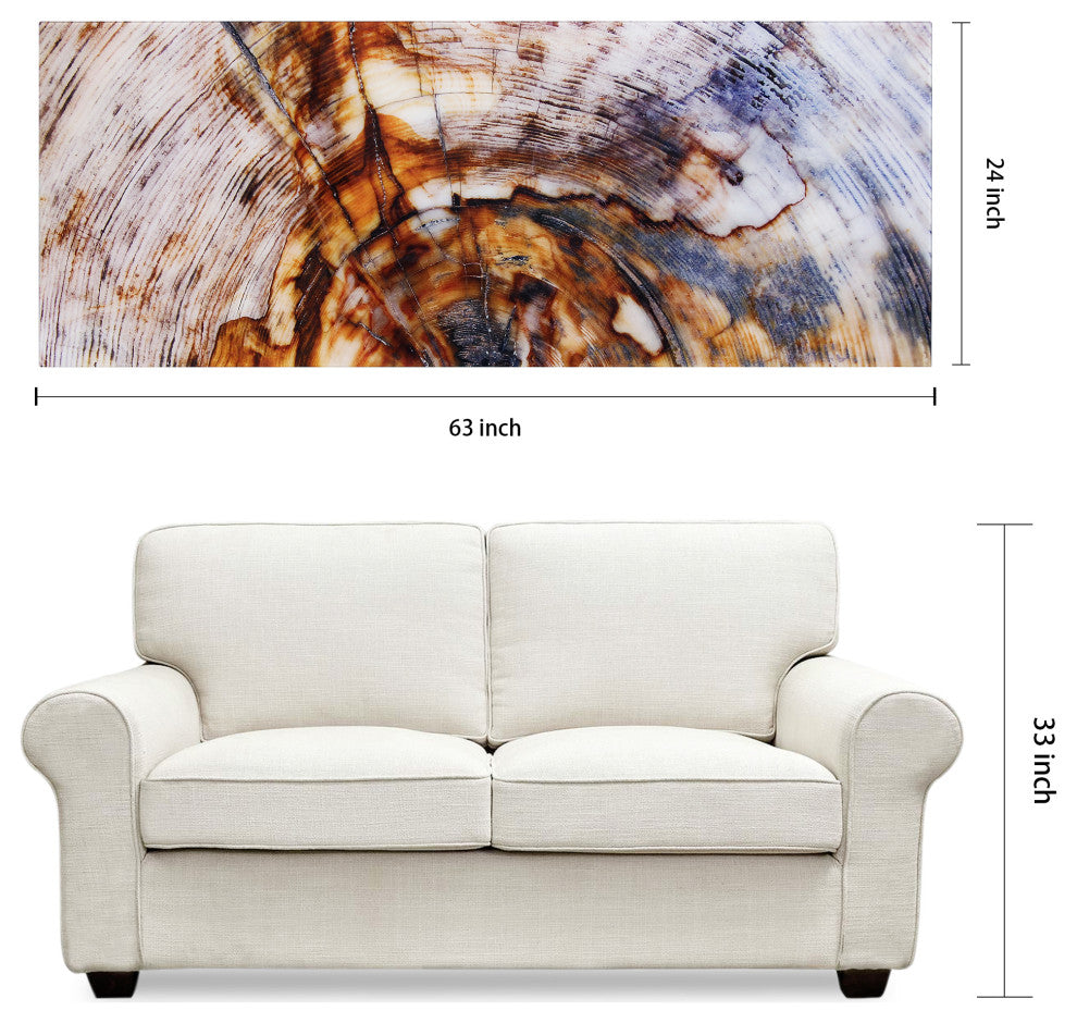 "Impact A"  Abstract Wall Art Frameless Free Floating Tempered Glass