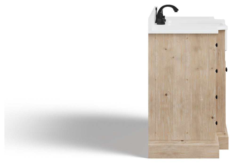 Fermo Bath Vanity, Weathered Fir, 48", Single Sink, Freestanding