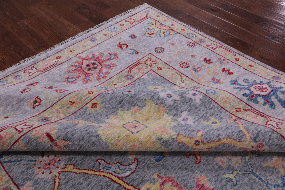 8' 11" X 11' 8" Handmade Turkish Oushak Wool Rug - Q14822