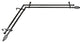 Vinci 13/16 inch Double Corner Window Curtain Rod, Black, 48-84"