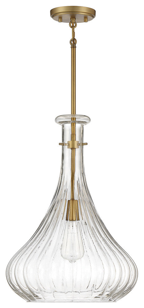 Bristo 1-Light Warm Brass Pendant