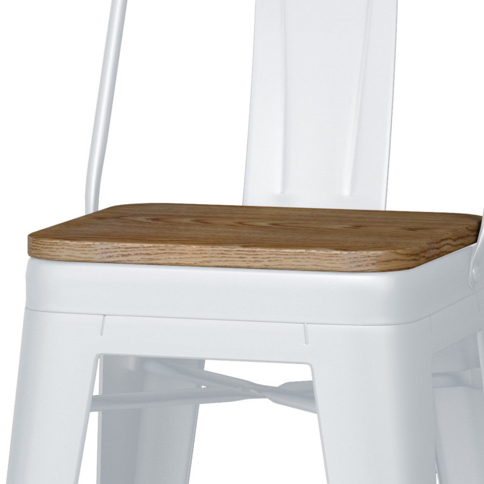 Rayne 24 inch Metal / Wood Counter Height Stool (Set of 4)