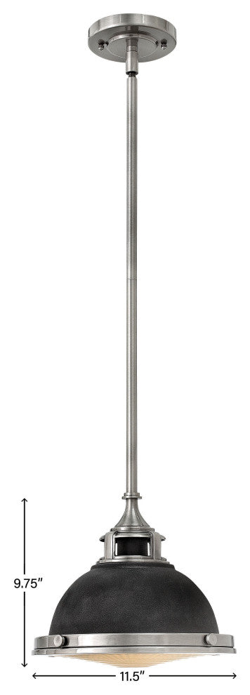 Hinkley Amelia Small Pendant, Aged Zinc