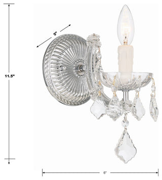 Crystorama Lighting Group 4471-CL-MWP Maria Theresa 12" Tall Wall - Polished
