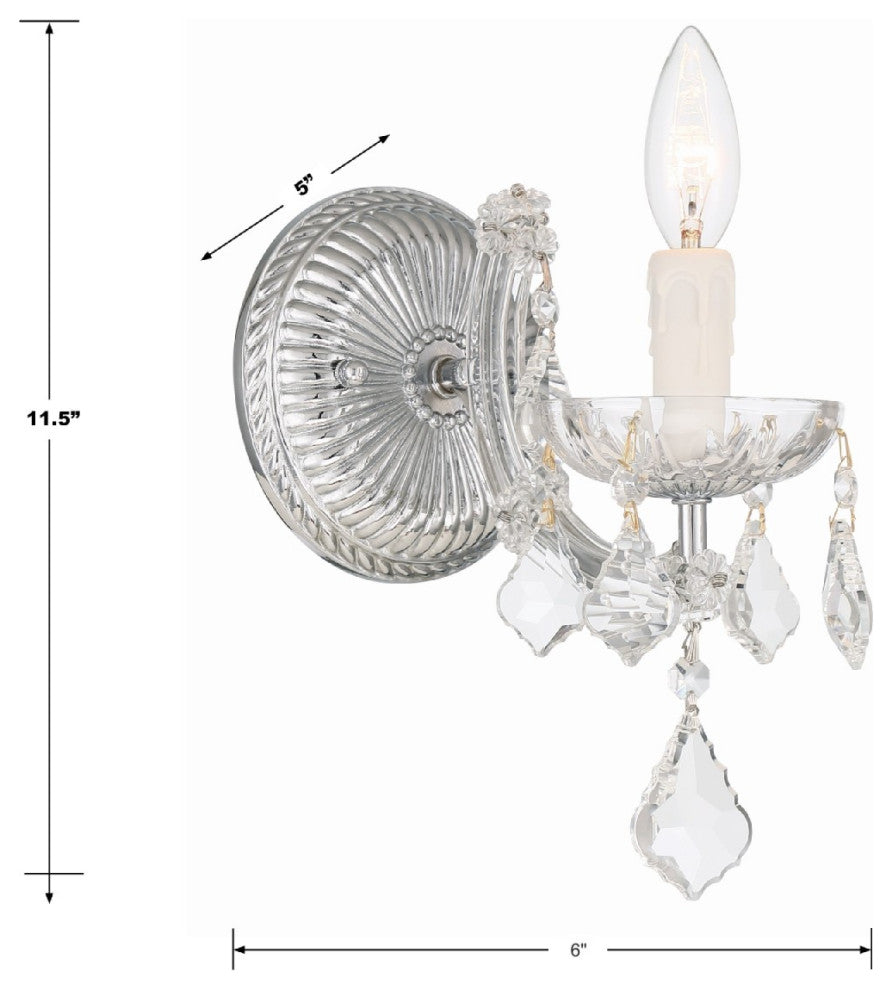Crystorama Lighting Group 4471-CL-MWP Maria Theresa 12" Tall Wall - Polished