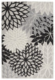 6 x 9 Black Gray White Indoor Outdoor Area Rug