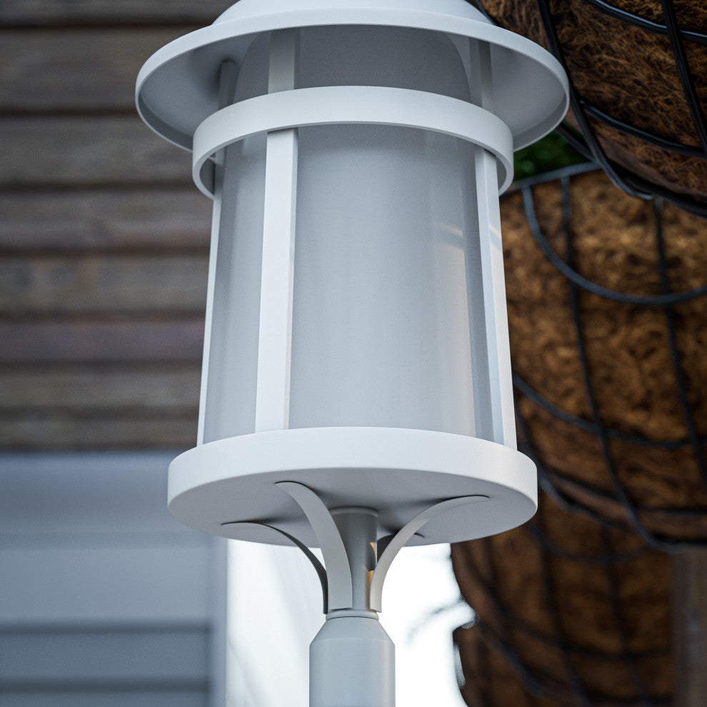 Kenroy 93431WH 1-Light Post Lantern, Portable