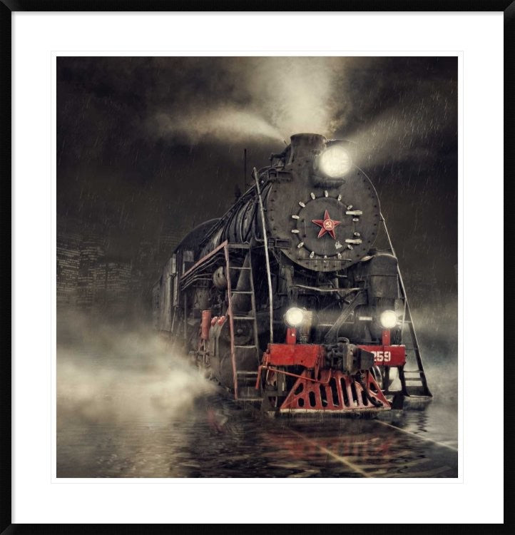 "Beyond Express" Framed Digital Print by Dmitry Laudin, 36x38"