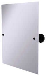 Frameless Rectangular Beveled Edge Tilt Mirror, Matte Black