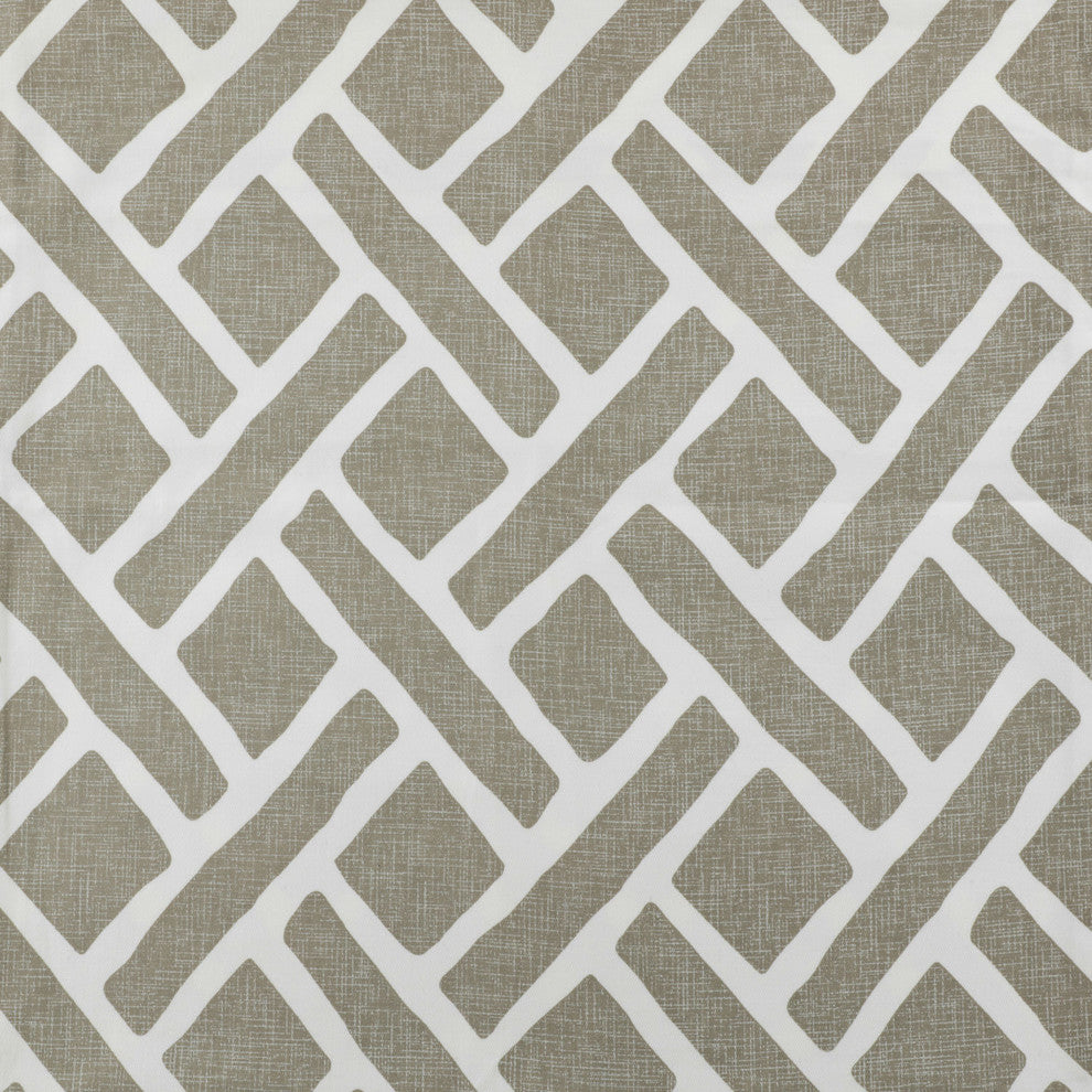 Martinique Printed Cotton Cushion Cover, Set of 2, Taupe