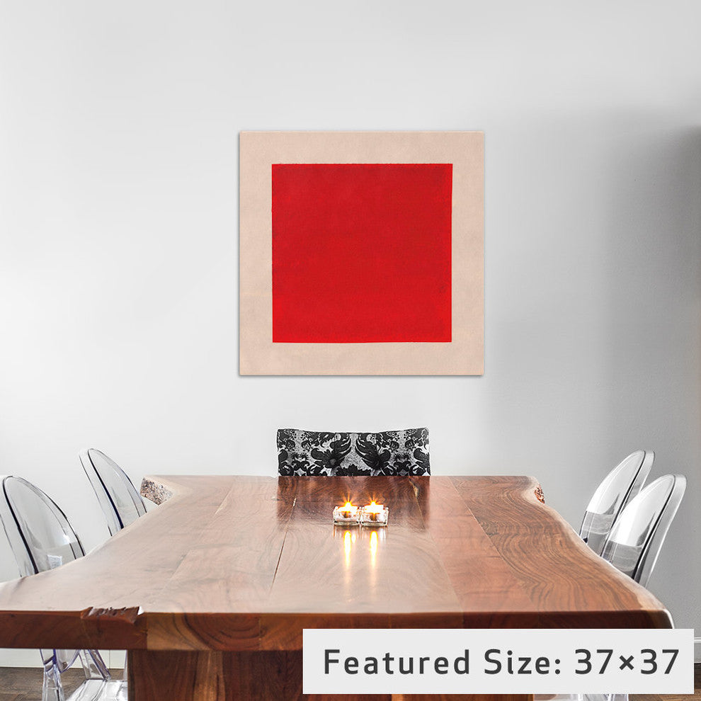 "Modern Art- Red Square Complete (After Albers)" by 5by5collective, 26x26x1.5"