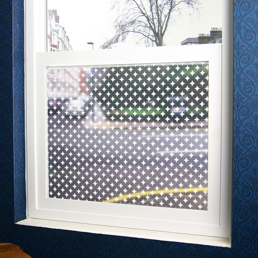 Diamonds Sheer Decorative Window Film, Large 48"x84"