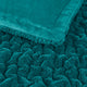 Madison Park Ruched Fur Throw, Teal