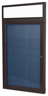 Ghent's Vinyl 36" x 24" 1 Door Enclosed Bulletin Board in Navy