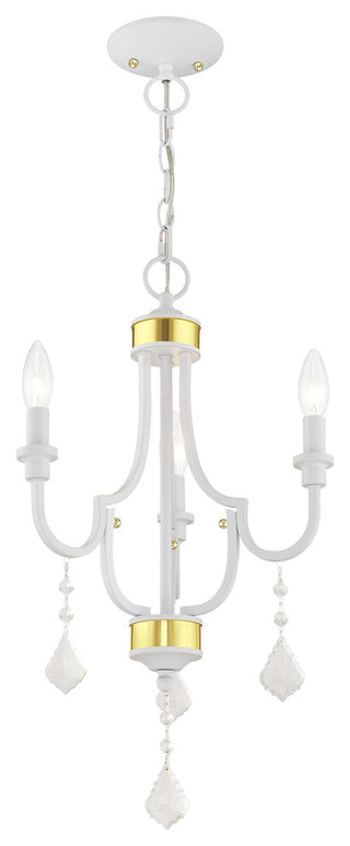 Transitional Mini Chandelier, White