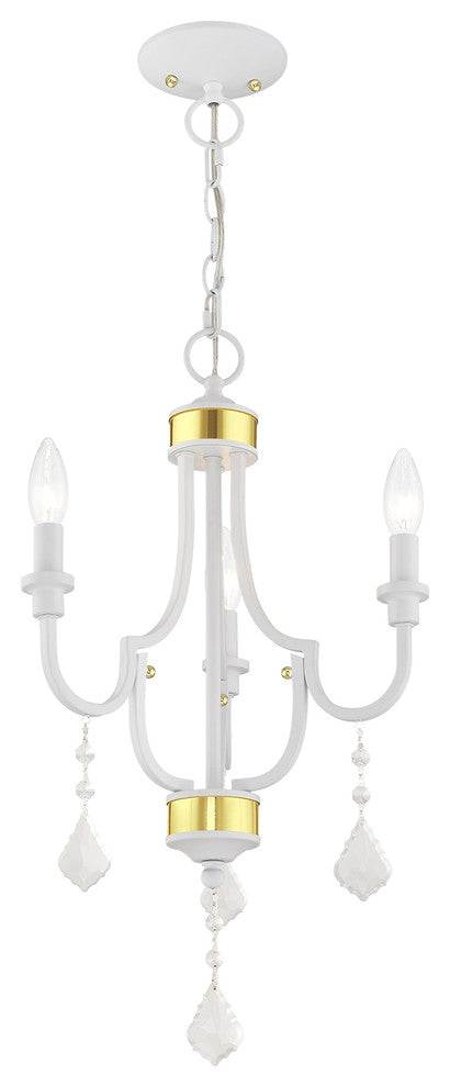 Transitional Mini Chandelier, White