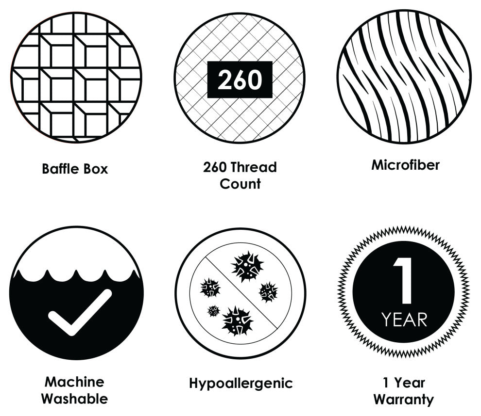 Microfiber Down Alternative Poly Bed, Twin