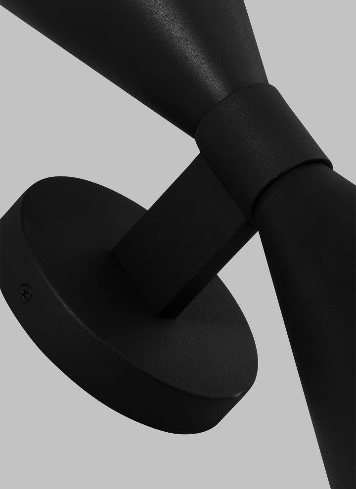 Albertine Small Outdoor Sconce, Textured Black