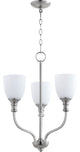 Richmond 3-Light Chandelier, Satin Nickel