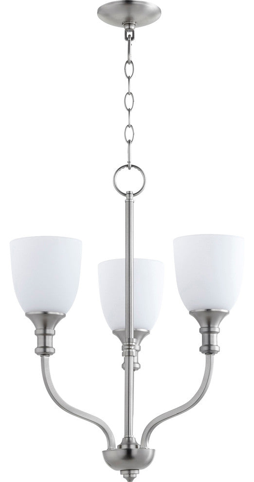 Richmond 3-Light Chandelier, Satin Nickel