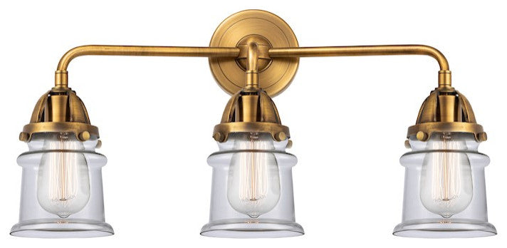 288-3W-BB-G182S 3 Light 23.25" Bath Vanity Light, Brushed Brass