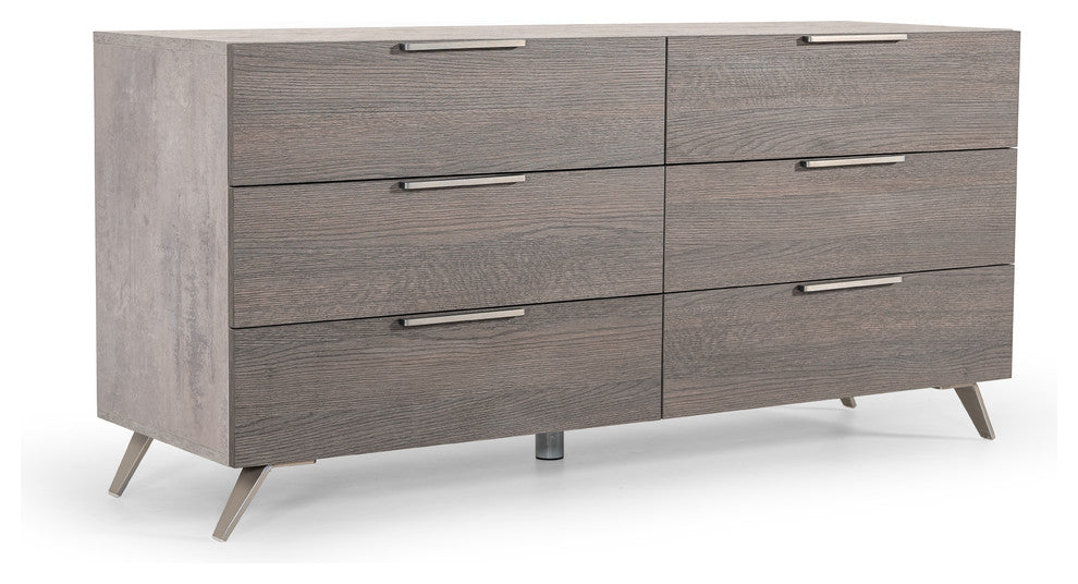 Nova Domus Bronx Italian Modern Faux Concrete and Grey Dresser