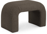 Niagara Boucle Fabric Upholstered Bench, Brown, 28" Wide